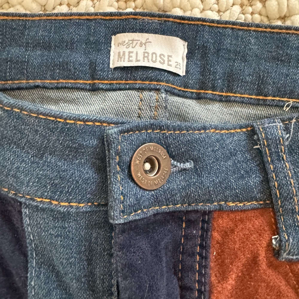 West of Melrose Striped Corduroy Flare Jeans - Picture 4 of 8